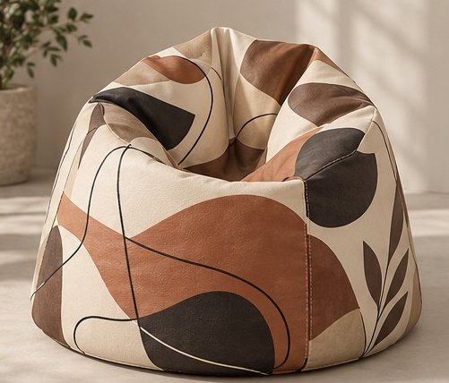 MAS patterned beanbag from the pouf and cushion collection