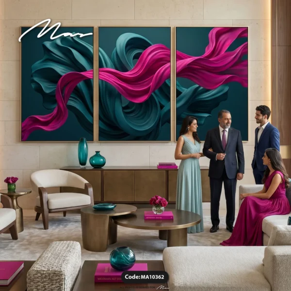 Magenta Ribbons in Three