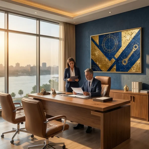 Navy & Gold Angles
