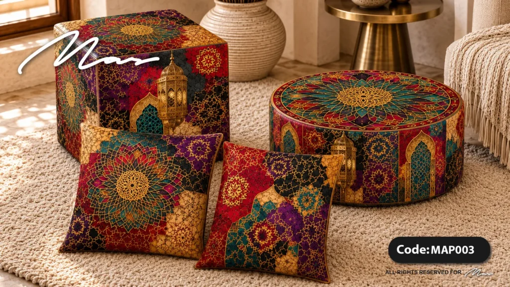 Square Leather Pouf — MAP03