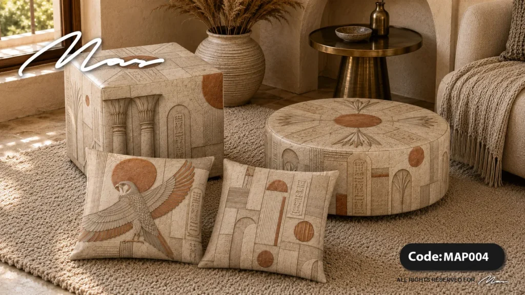 Square Leather Pouf — MAP04