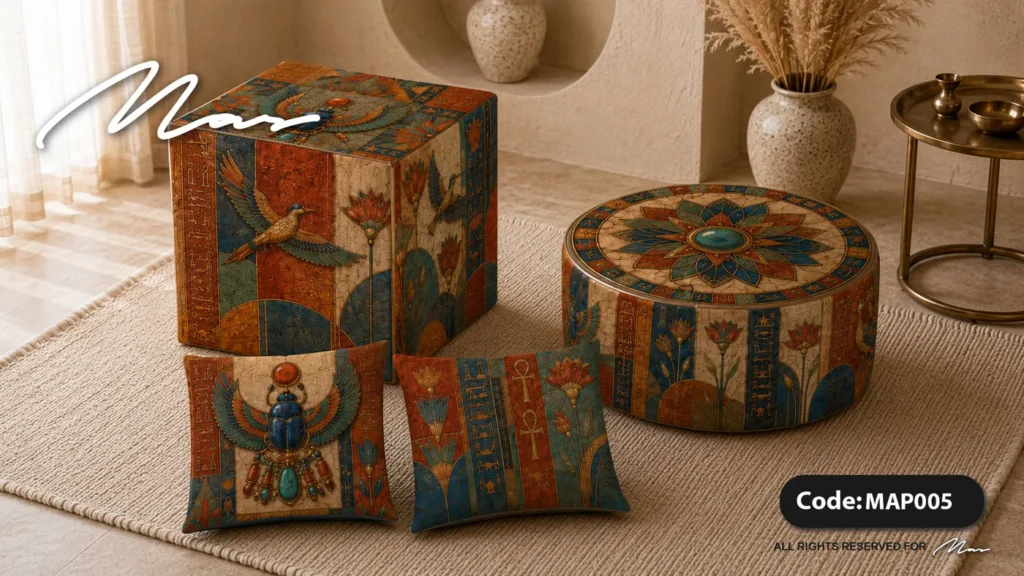 Square Leather Pouf — MAP05