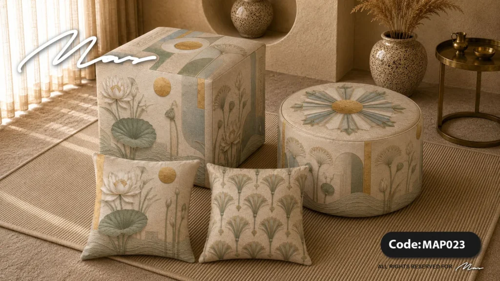 Square Leather Pouf — MAP23